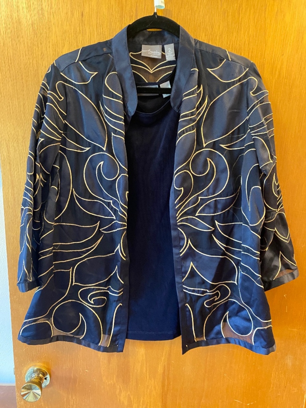 Chico's Travelers Navy Jacket and Tank bundle